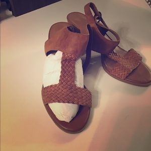 Lucky Brand Leather Block Heel Sandle